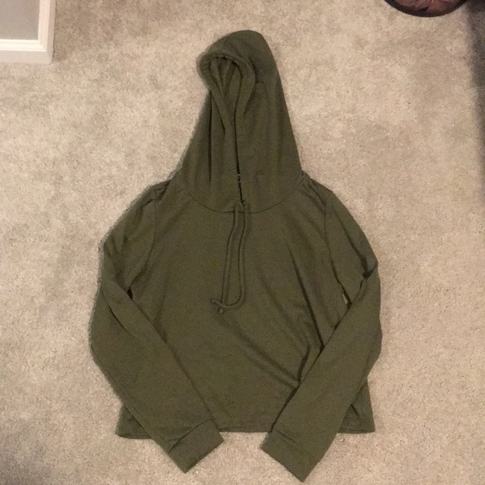 olive green crop top sweater